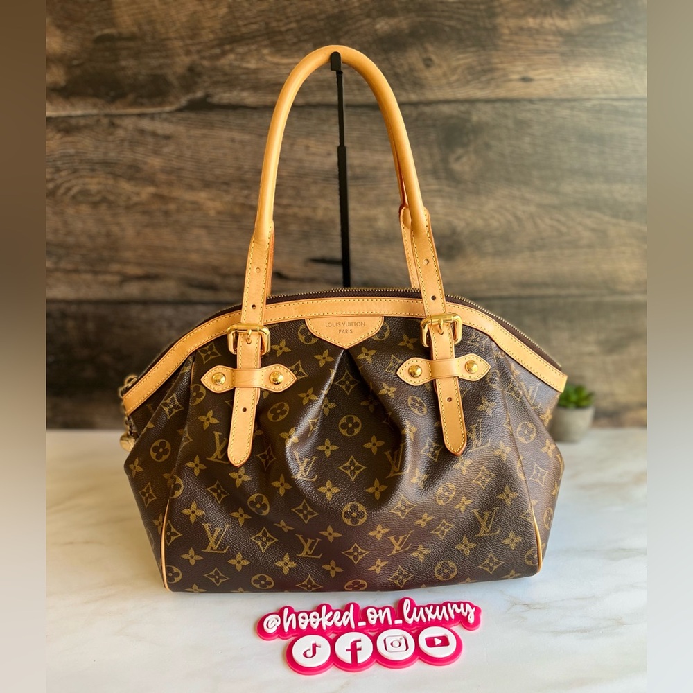 SOLD XPOSTAuthentic Louis Vuitton Tivoli GM Monogram Shoulder Handbag Tote Purse